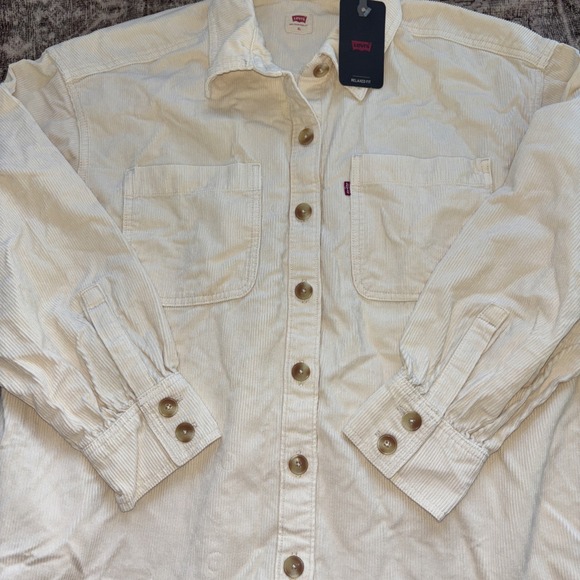Levi's Jackets & Blazers - Levi's Women's Size XL Orion Corduroy Overshirt Size Large WHITE SWAN Shacket